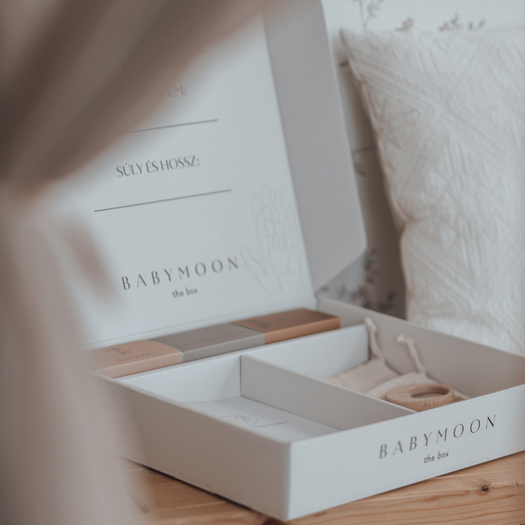 babymoon emlékdoboz, babadoboz, emlékőrző doboz, babaváró ajándék, újszülött ajándék, babatermék